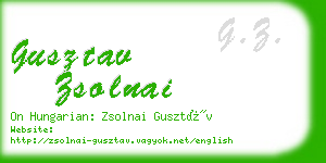 gusztav zsolnai business card